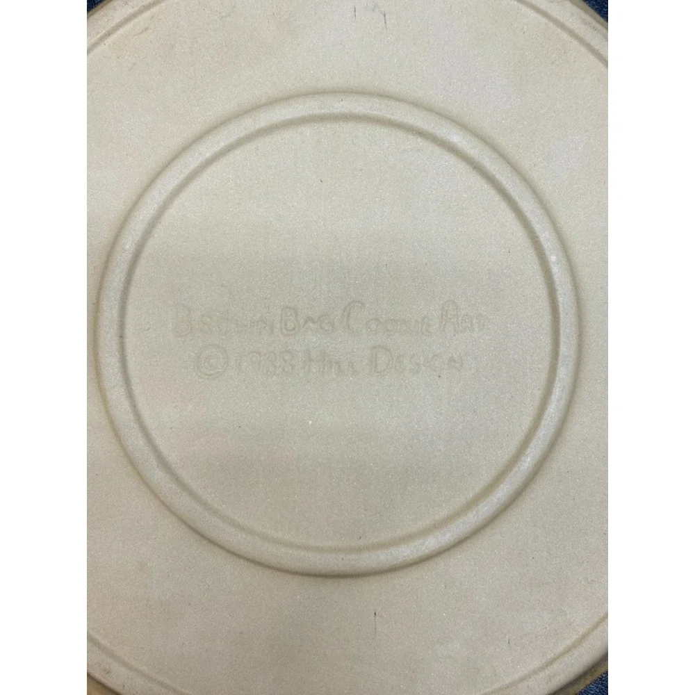 Brown Bag Cookie 1988 Ceramic Shortbread Cookie Pan Flowers‎ & Hearts